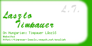 laszlo timpauer business card